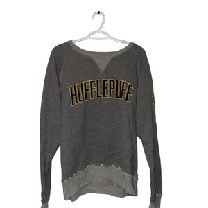 Gray Hufflepuff Women's Crew Neck Sweater